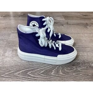 Converse Womens Sz 7.5 Chuck Taylor Cruise Skate Blue Canvas High Shoes A05468C
